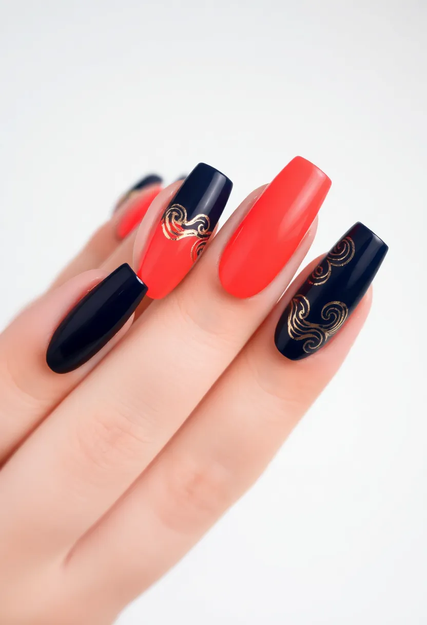 50 Top Nail Trends for 2025's Innovative - 26. Striking Contrast