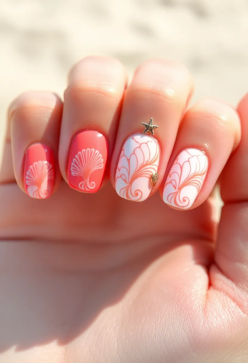 50 Top Nail Trends for 2025's Innovative - 3. Seashell Accents