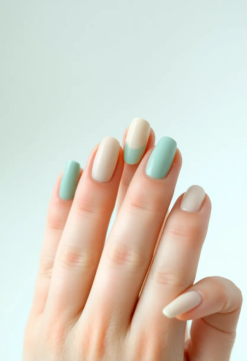 50 Top Nail Trends for 2025's Innovative - 49. Subtle Ocean Hues