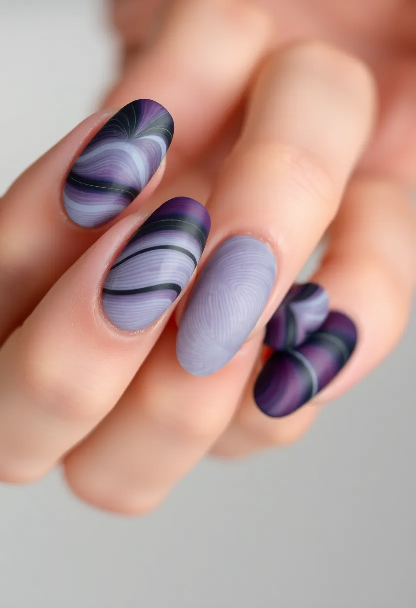 50 Top Nail Trends for 2025's Innovative - 5. Textured Wave Lines