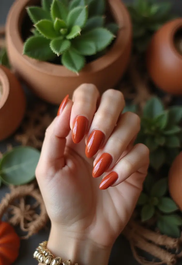 50 Trending Nail Polish Color Ideas for 2025's Bold Palette - 1. Earthy Terracotta