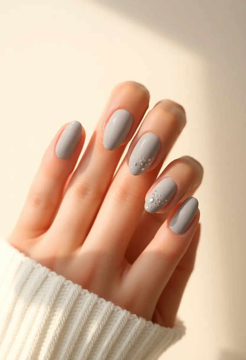 50 Trending Nail Polish Color Ideas for 2025's Bold Palette - 11. Soft Gray