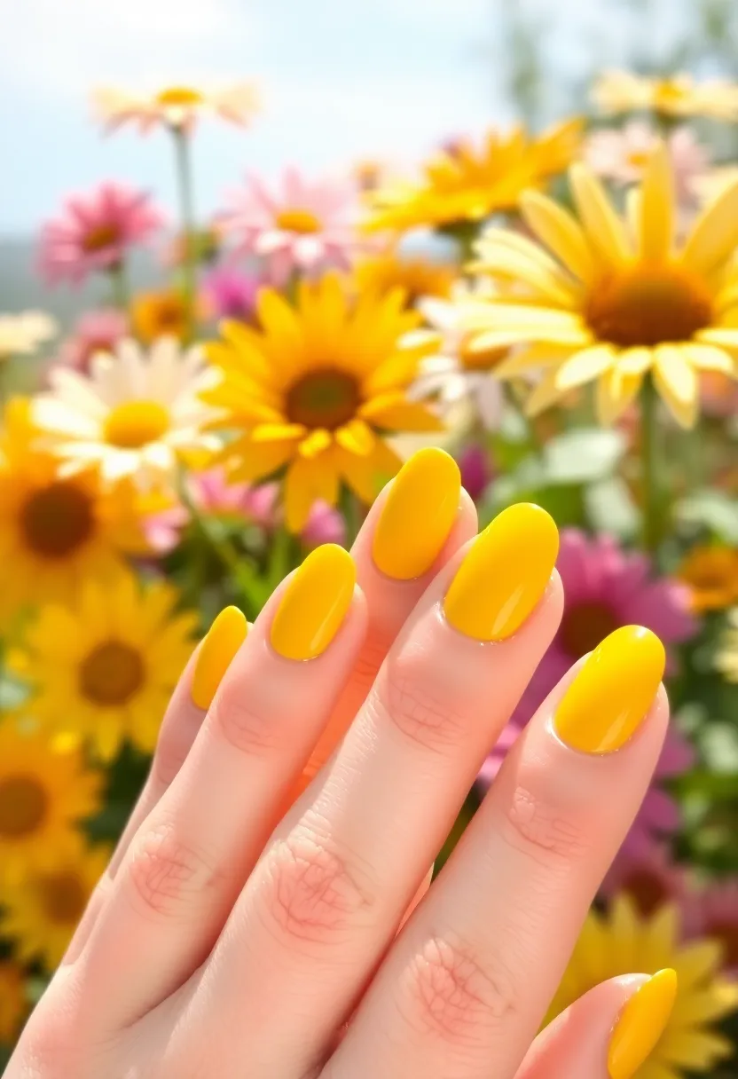 50 Trending Nail Polish Color Ideas for 2025's Bold Palette - 28. Golden Yellow
