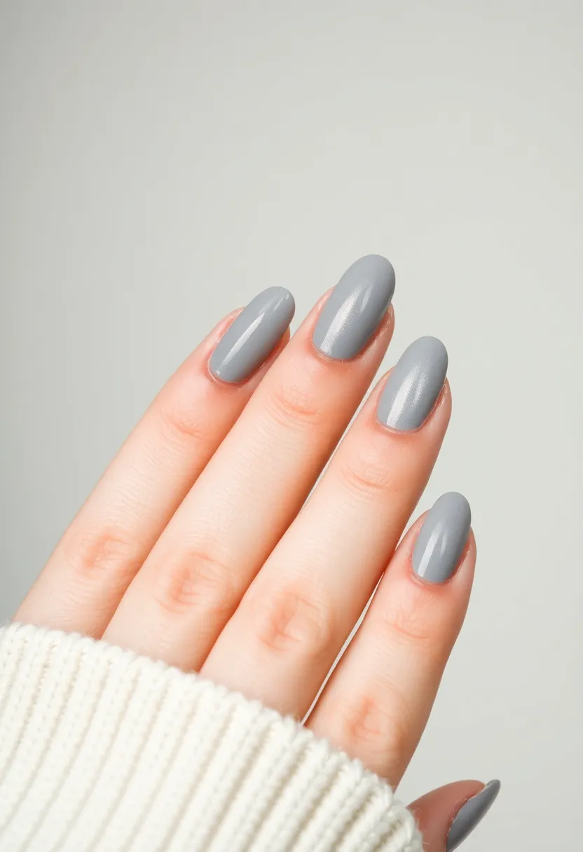 50 Trending Nail Polish Color Ideas for 2025's Bold Palette - 34. Classic Gray