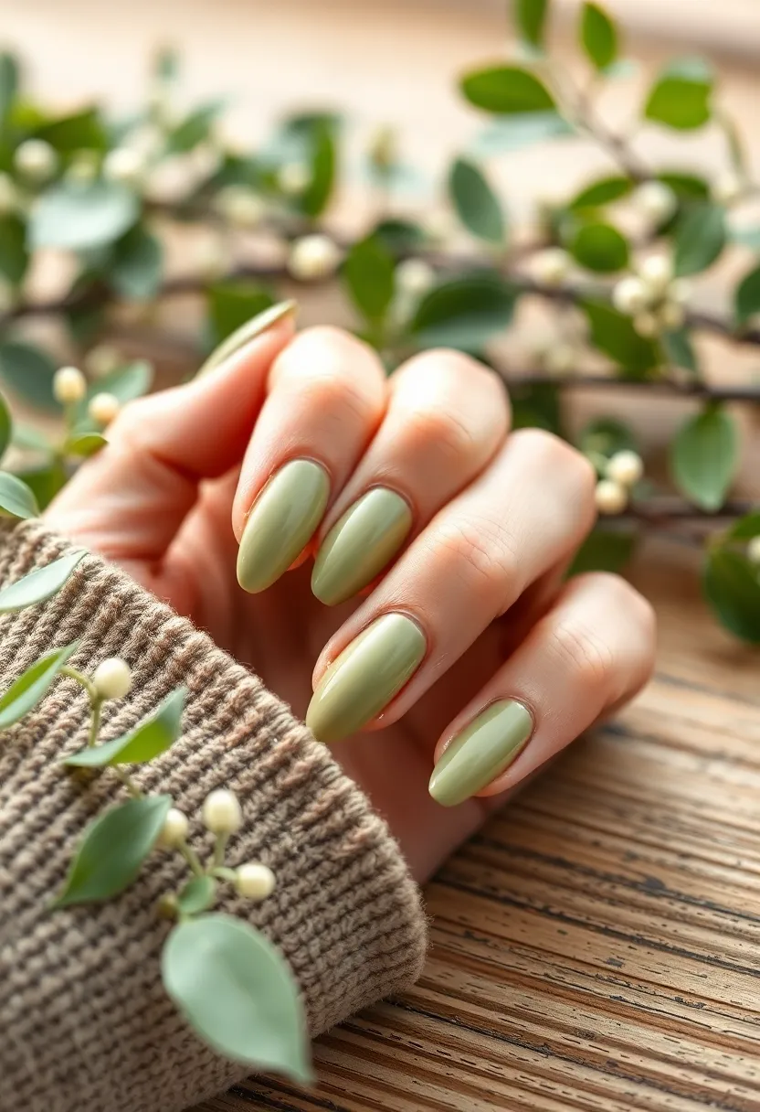 50 Trending Nail Polish Color Ideas for 2025's Bold Palette - 36. Soft Olive