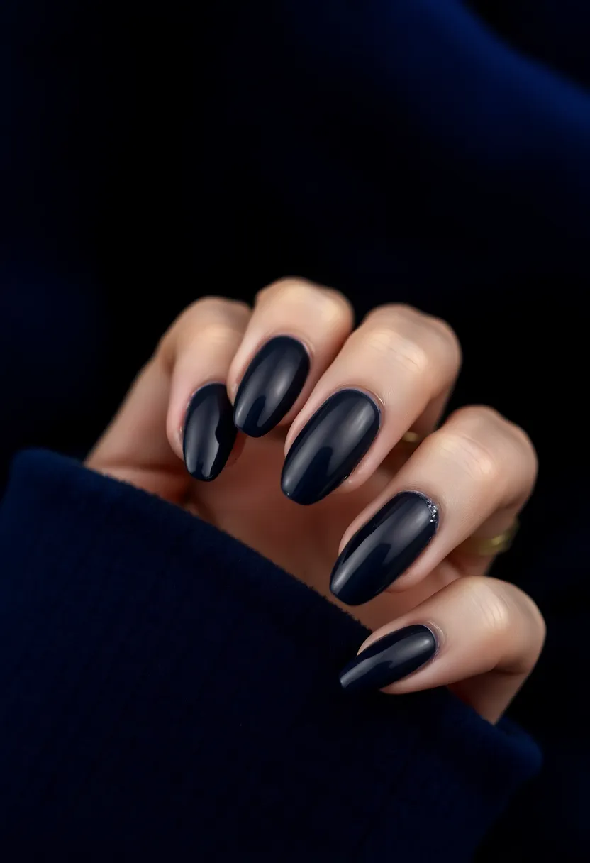 50 Trending Nail Polish Color Ideas for 2025's Bold Palette - 37. Dark Navy