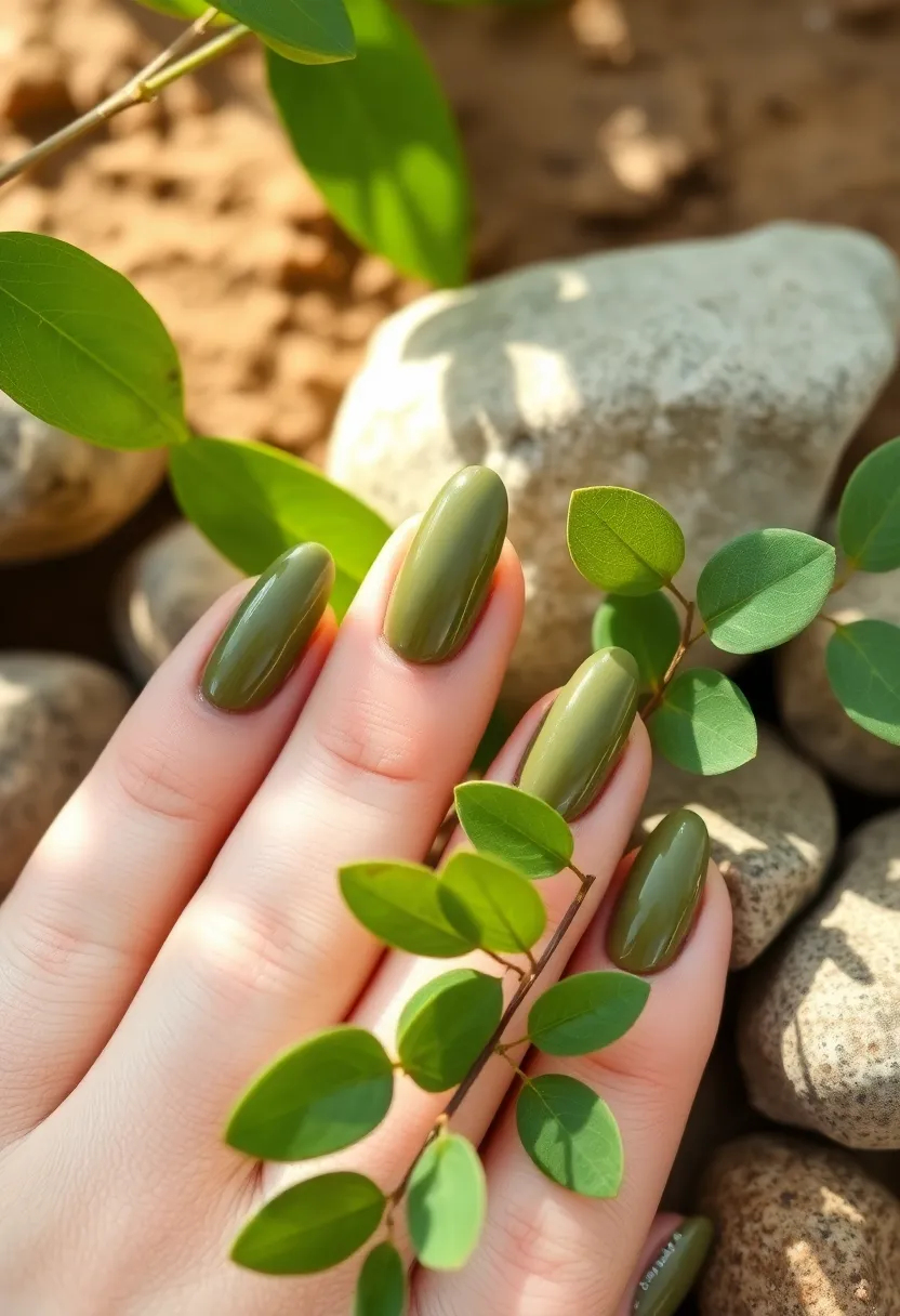 50 Trending Nail Polish Color Ideas for 2025's Bold Palette - 47. Rustic Olive