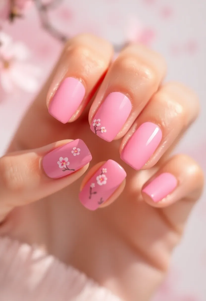 50 Trending Nail Polish Color Ideas for 2025's Bold Palette - 49. Cherry Blossom Pink