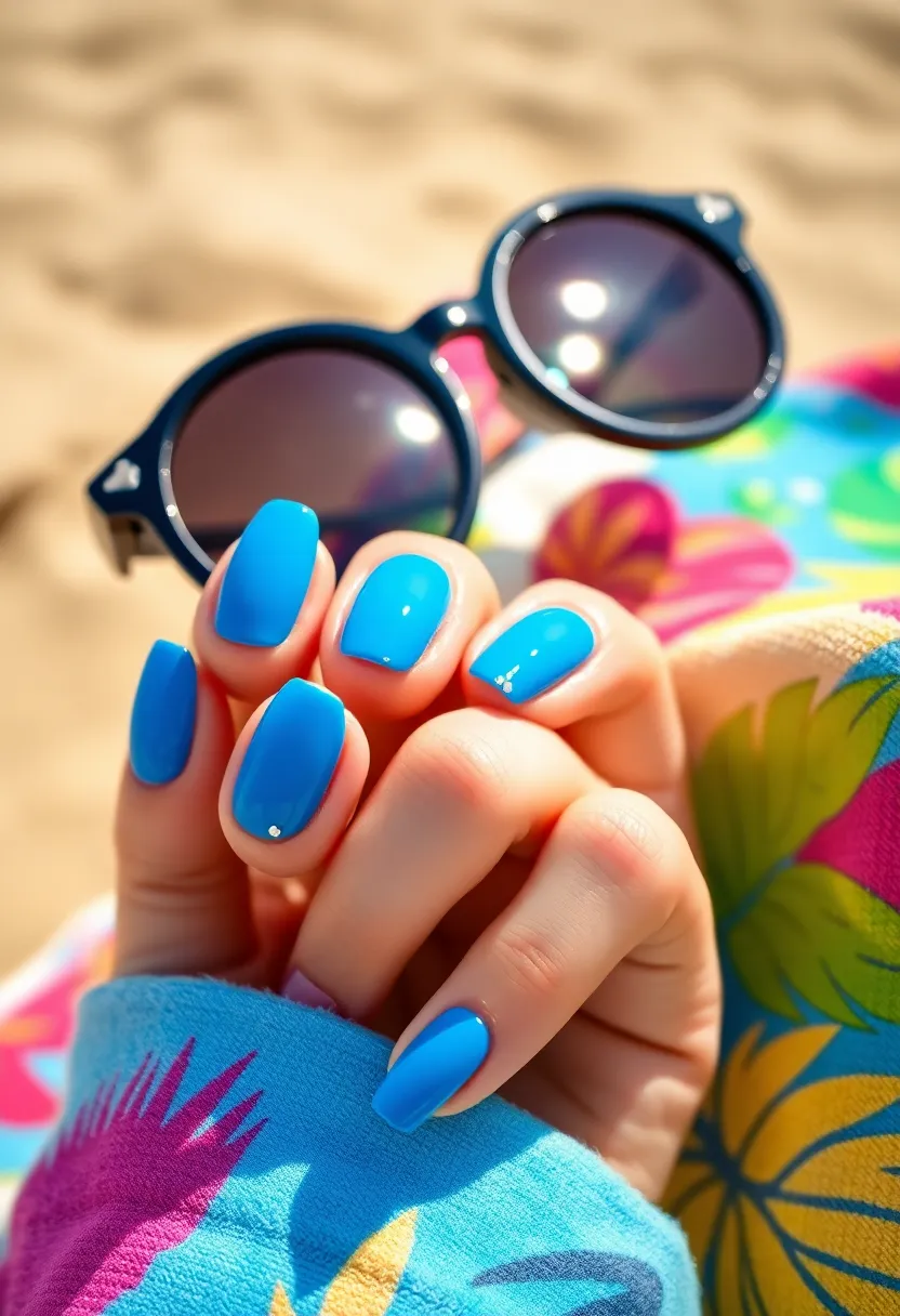 50 Trending Nail Polish Color Ideas for 2025's Bold Palette - 8. Bright Blue