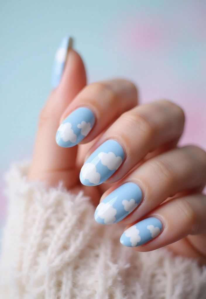 50 Ultimate Nail Ideas for Endless Empowering Inspiration - 11. Dreamy Clouds