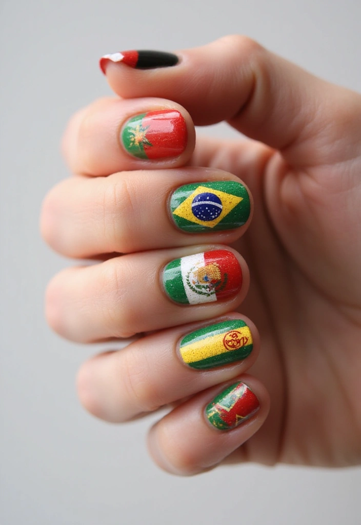 50 Ultimate Nail Ideas for Endless Empowering Inspiration - 13. Inspirational Flags