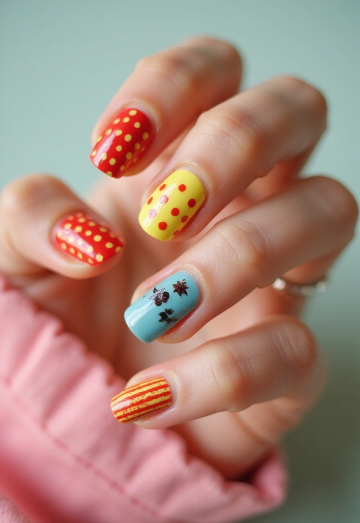 50 Ultimate Nail Ideas for Endless Empowering Inspiration - 17. Retro Patterns