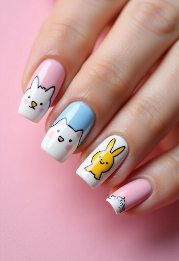 50 Ultimate Nail Ideas for Endless Empowering Inspiration - 19. Whimsical Animals