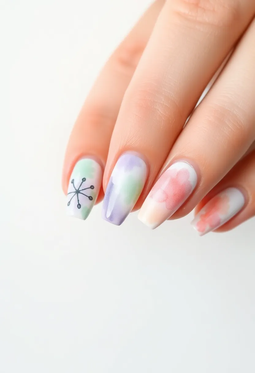 50 Ultimate Nail Ideas for Endless Empowering Inspiration - 23. Artistic Watercolors