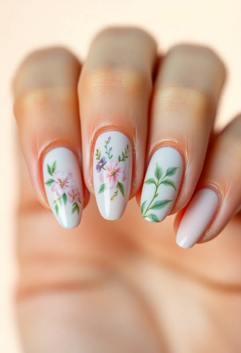 50 Ultimate Nail Ideas for Endless Empowering Inspiration - 26. Vintage Floral