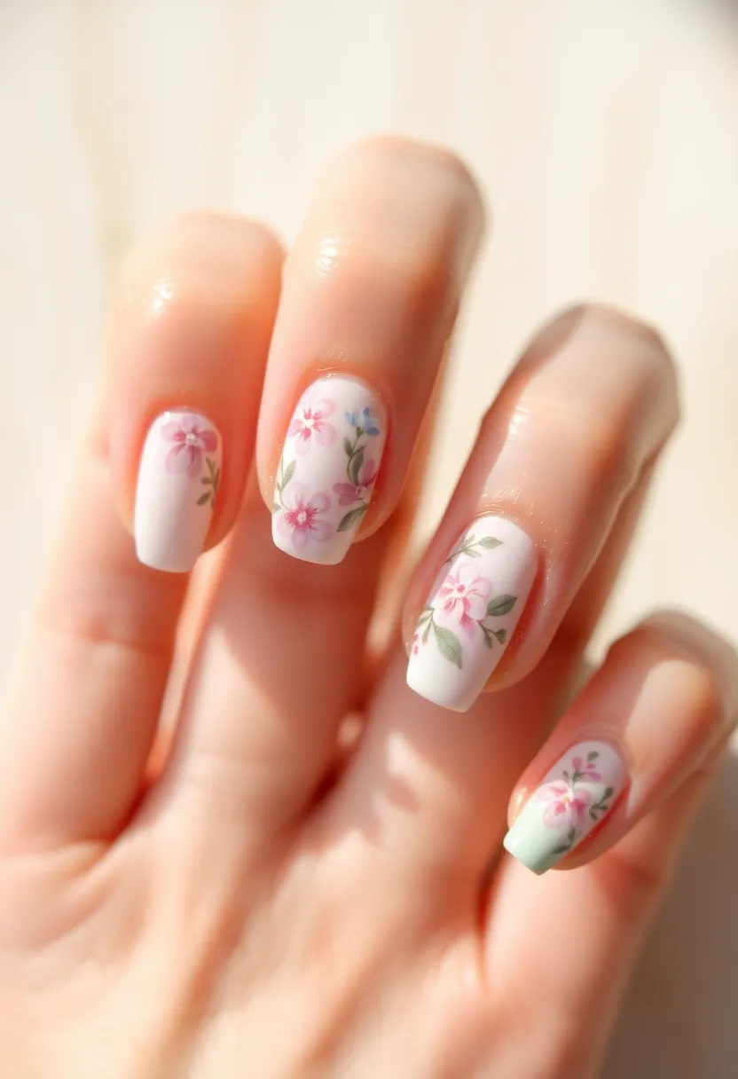 50 Ultimate Nail Ideas for Endless Empowering Inspiration - 44. Beautiful Blossoms