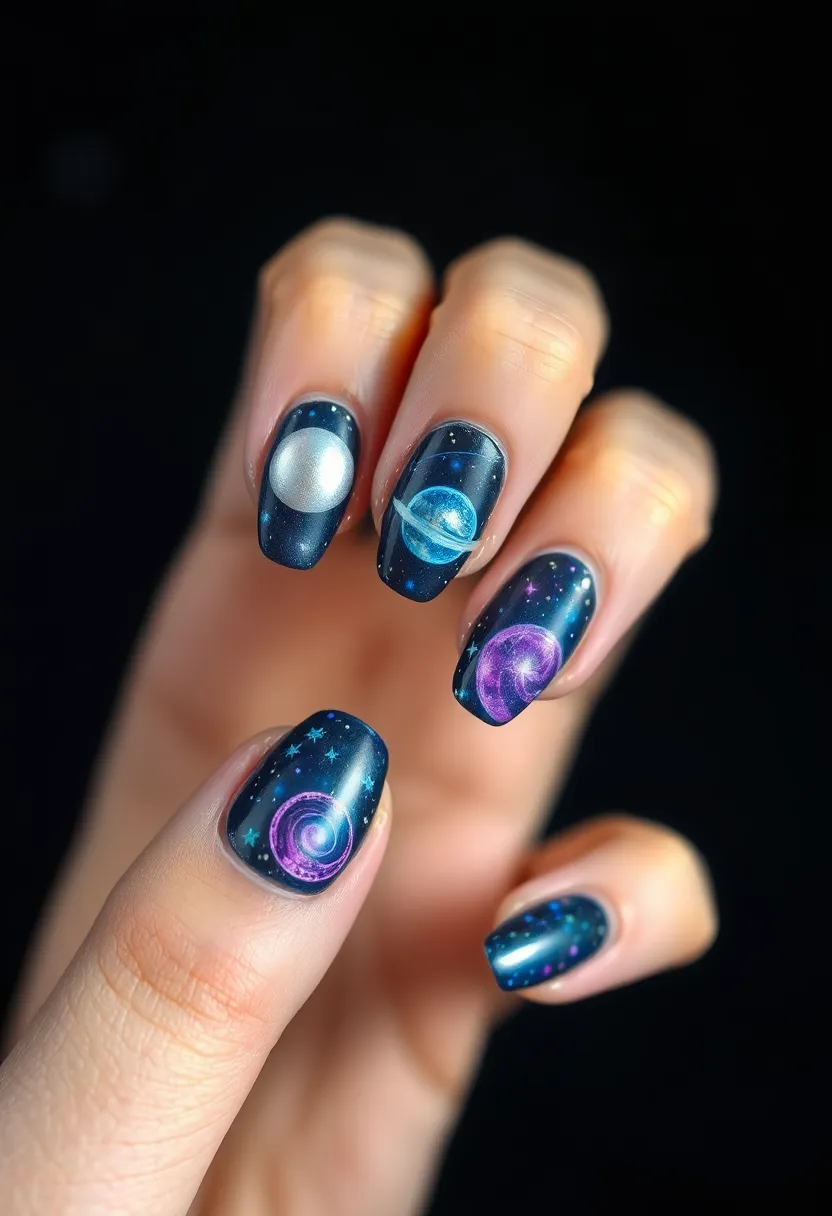 50 Ultimate Nail Ideas for Endless Empowering Inspiration - 45. Intergalactic Designs