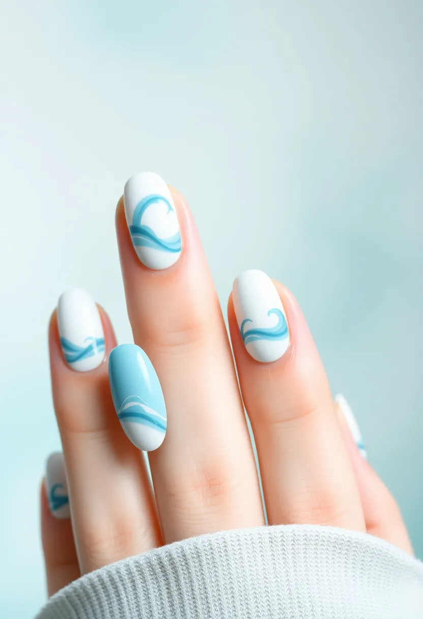 50 Ultimate Nail Ideas for Endless Empowering Inspiration - 47. Peaceful Water Waves