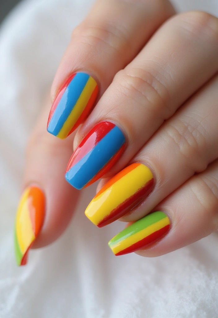 50 Versatile Acrylic Nail Ideas for All Lengths and Lifestyles - 10. Color Block Nails