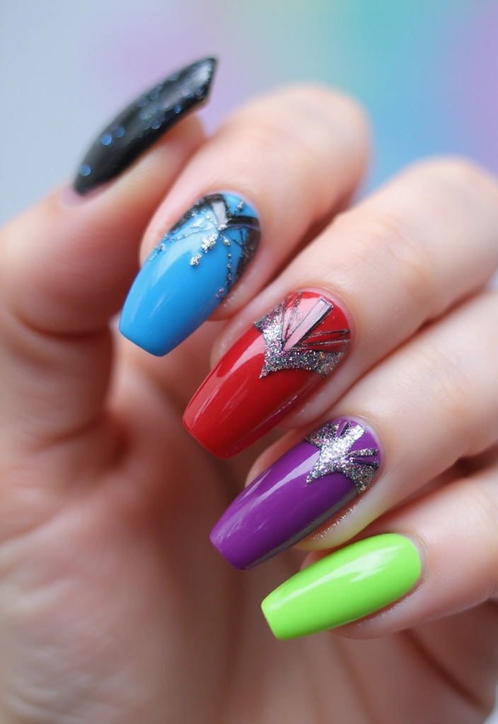 50 Versatile Acrylic Nail Ideas for All Lengths and Lifestyles - 15. Bold Color Choices