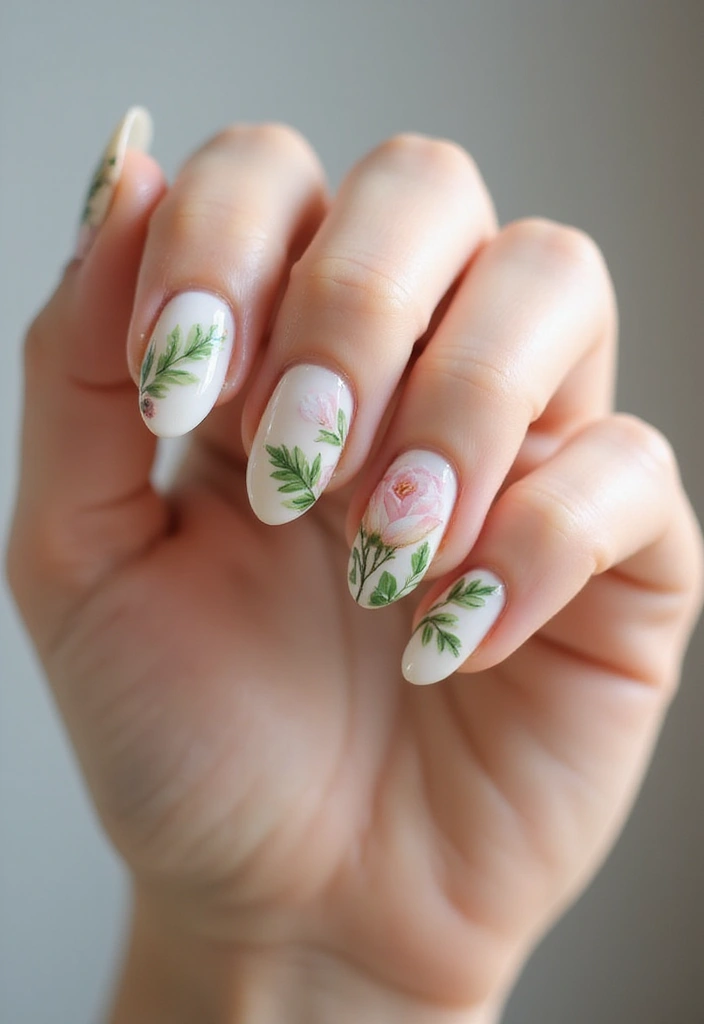50 Versatile Acrylic Nail Ideas for All Lengths and Lifestyles - 16. Nature-Inspired Designs