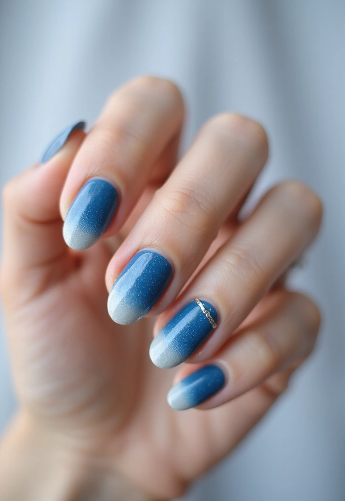 50 Versatile Blue Nail Ideas for Every Mood and Epic Moment - 10. Denim Blue Chic