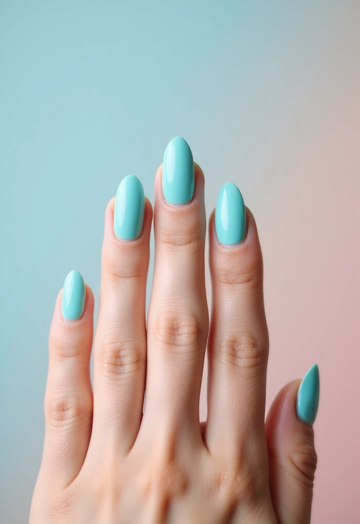 50 Versatile Blue Nail Ideas for Every Mood and Epic Moment - 11. Bright Turquoise Tips