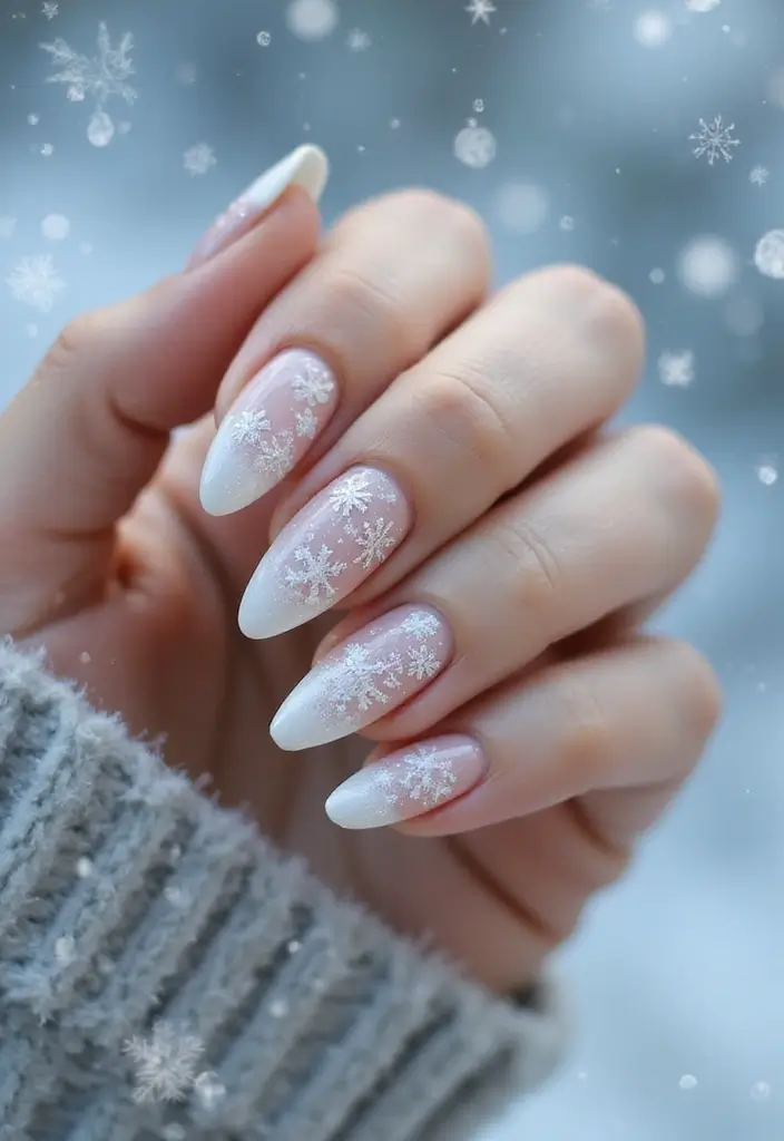 50 Winter Nail Ideas for 2025's Cozy - 1. Frosted Winter Wonderland
