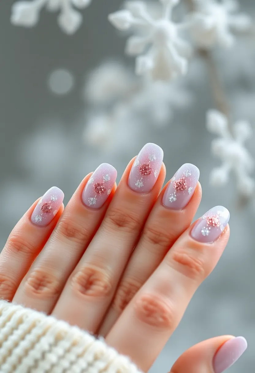 50 Winter Nail Ideas for 2025's Cozy - 22. Subtle Sparkle