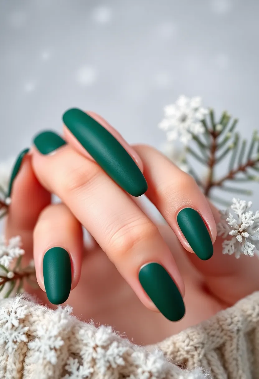 50 Winter Nail Ideas for 2025's Cozy - 36. Velvet Matte