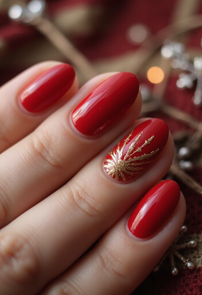 50 Winter Nail Ideas for 2025's Cozy - 7. Classic Holiday Red