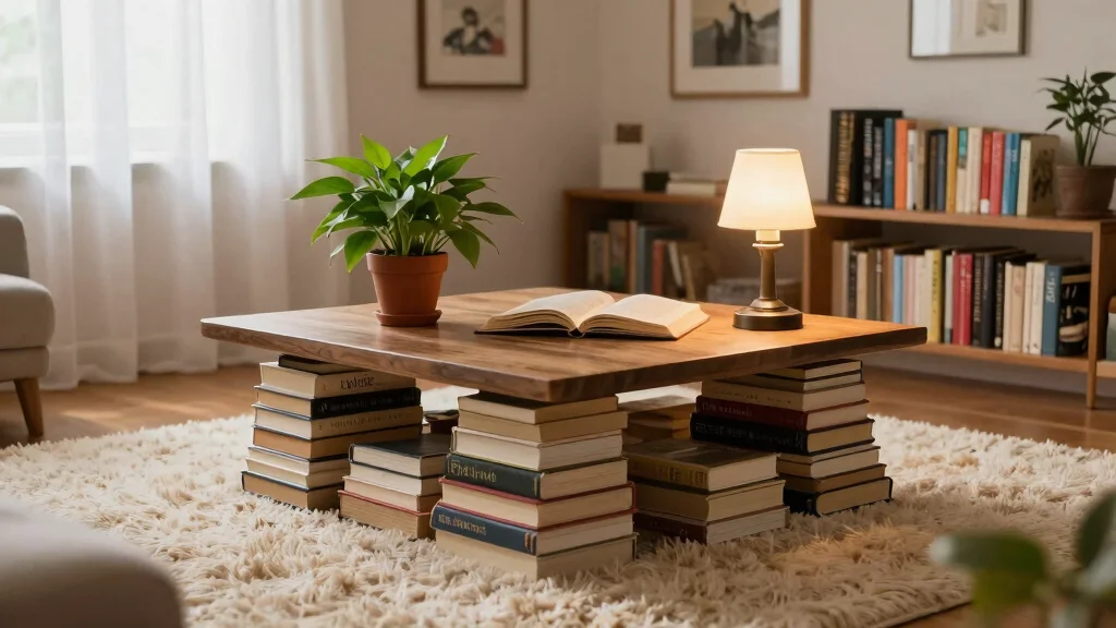 15 Coffee Table Made of Books Ideas for Creative Interiors