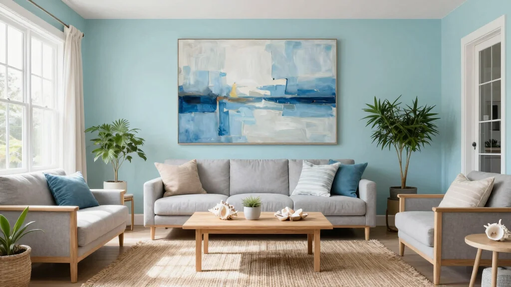 17 Blue Wall Art Living Room Ideas for a Fresh Coastal Feel