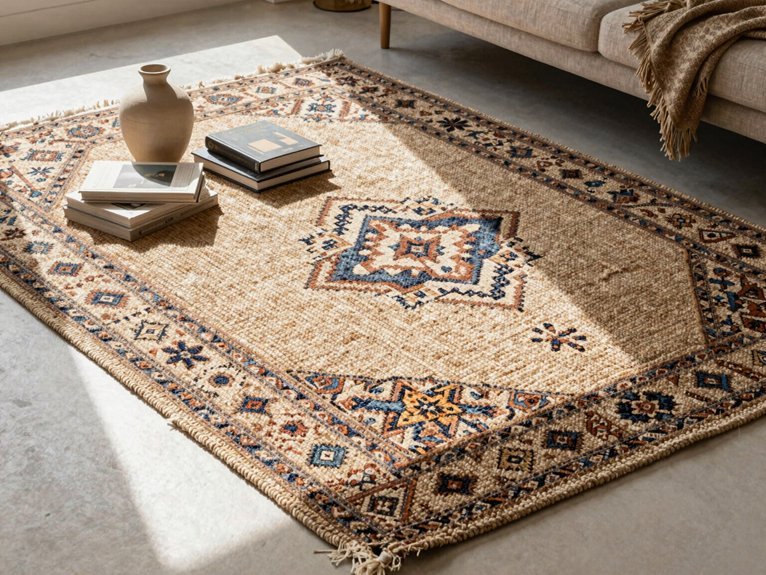 anchor with oversized layered rug