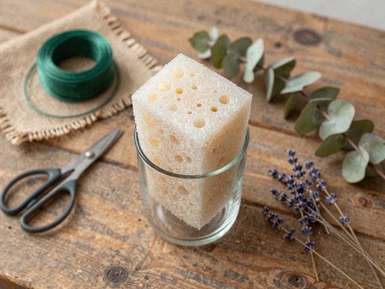 base for dried stems foam or wire