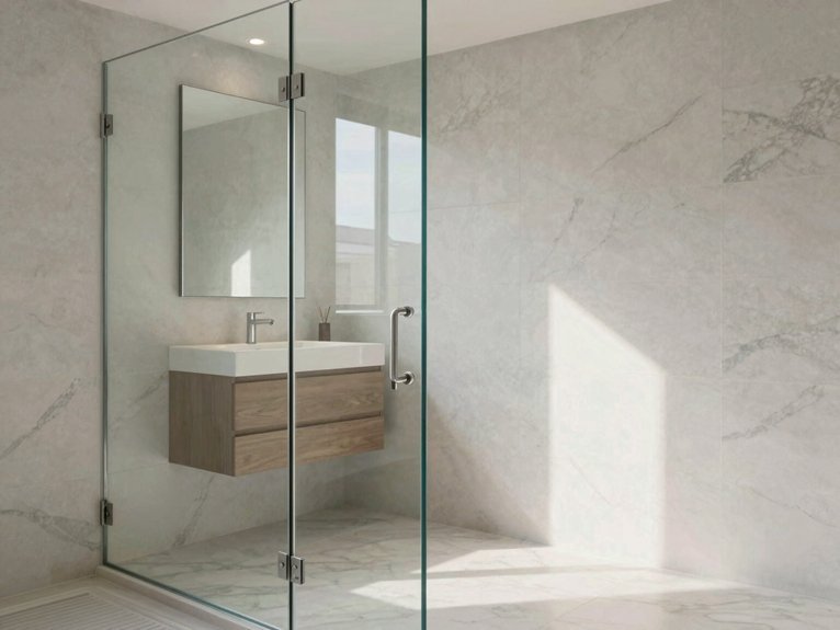 glass doors open up space