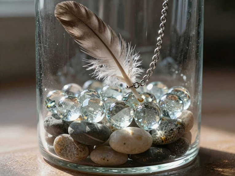 layered vase fillers with fairy lights