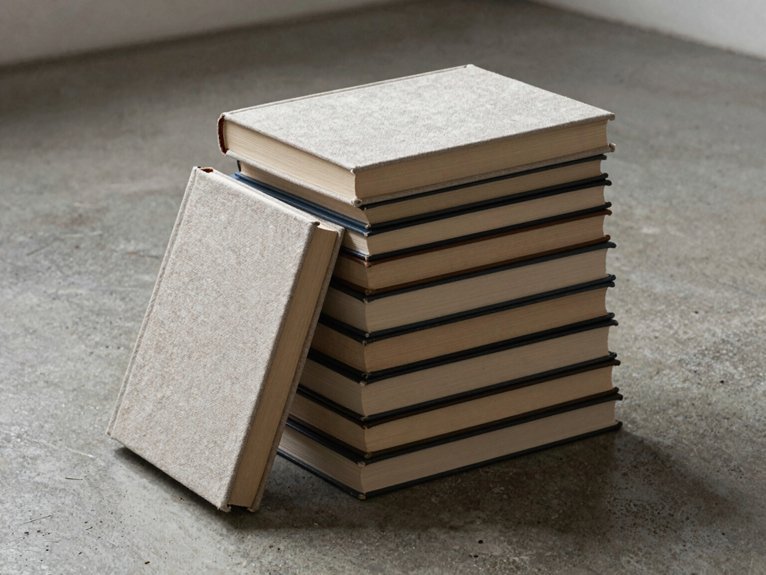 multi surface stacking with books