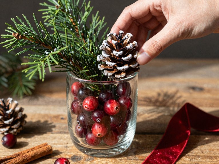 winter wonderland vase centerpiece illusion